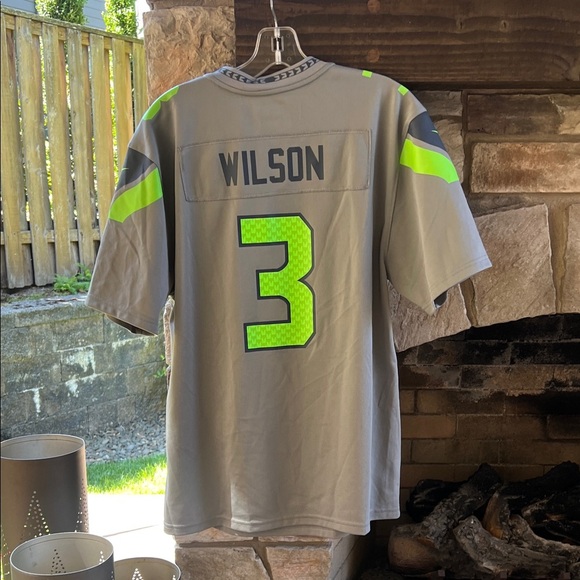 Kid’s Nike Gray and Neon Green Wilson Jersey XL - Picture 3 of 3